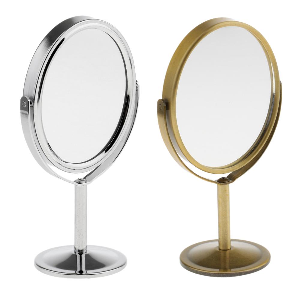 Table Mirror Magnification Tabletop Vanity Stand Oval Mirror Two-Side Makeup Dual Side Mirror Table Desktop Makeup Mirrors