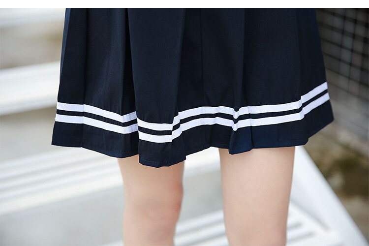 School Uniform Japanese JK Spring Autumn Fall Long Sleeve Shirt Skirt Suit Set Cosplay 2 Piece Junior High School Girls Uniforms