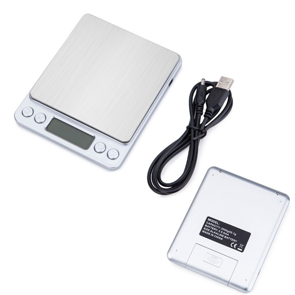 500g/1/2/3kg 0,01/0,1g básculas digitales LCD Mini báscula electrónica de precisión gramos Balanza de peso para hornear té balanza