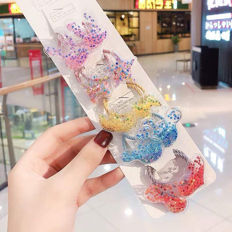 10 pçs/set bonito bebê elástico faixas de cabelo para meninas dos desenhos animados flor crianças scrunchies rabo de cavalo titular do cabelo do bebê acessórios
