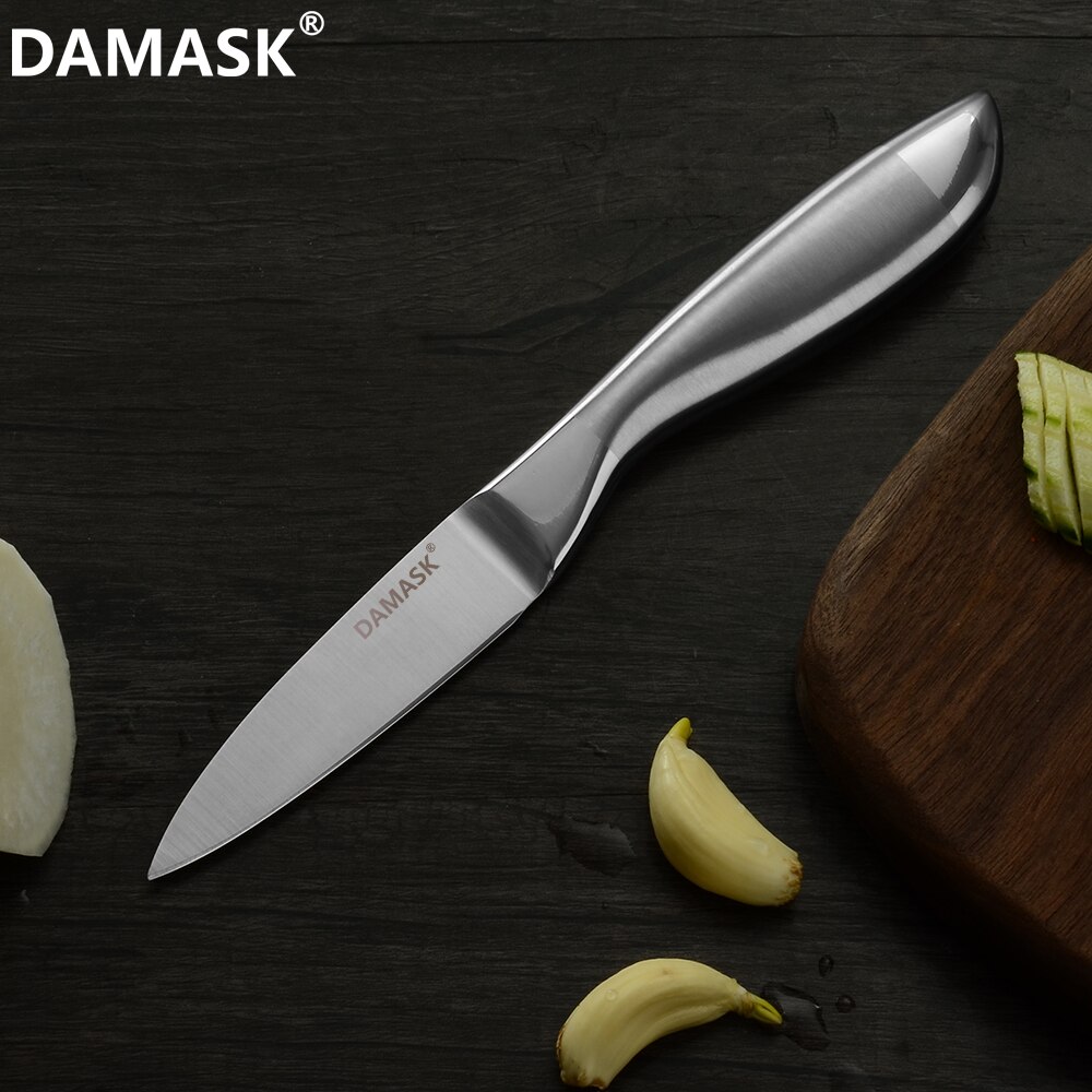 Damask Kitchen Tools Cutlery Knife 3.5 Inch Paring Knives Stainless Steel Blade Ultra Sharp Ergonomic Handle Utility Chef Knives