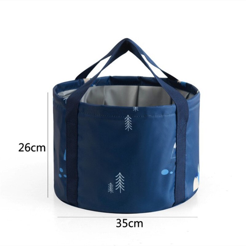 Kampeeremmer 20*31cm opvouwbare buitenbak reis draagbare voetbad wateremmer ronde vorm 6 stijl wandelgereedschapbak