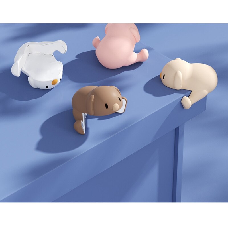Cartoon Dier Hond Tafel Hoek Protector Bumper Meubels Edge Protector Baby Veiligheid Siliconen Bescherming Voor Tafel Bureau
