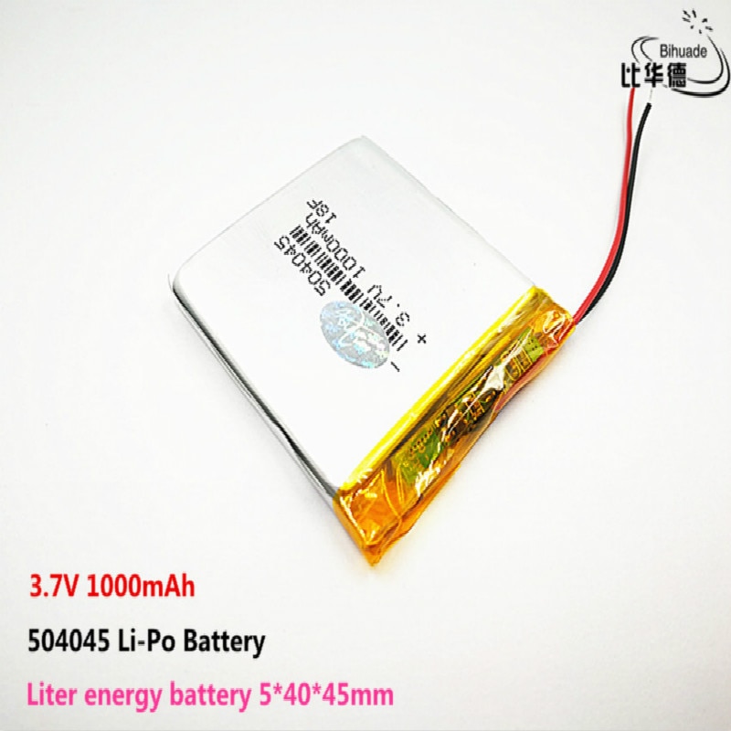 10pcs Liter energy battery Good Qulity 3.7V,1000mAH,504045 Polymer lithium ion / Li-ion battery for TOY,POWER BANK,GPS,mp3,mp4