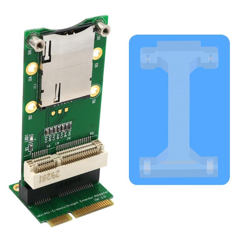 Mini PCI Express Adapter Card with SIM Card Slot for WiFi 3G 4G WWAN LTE Module Vertical Mounting with Stable Bracket