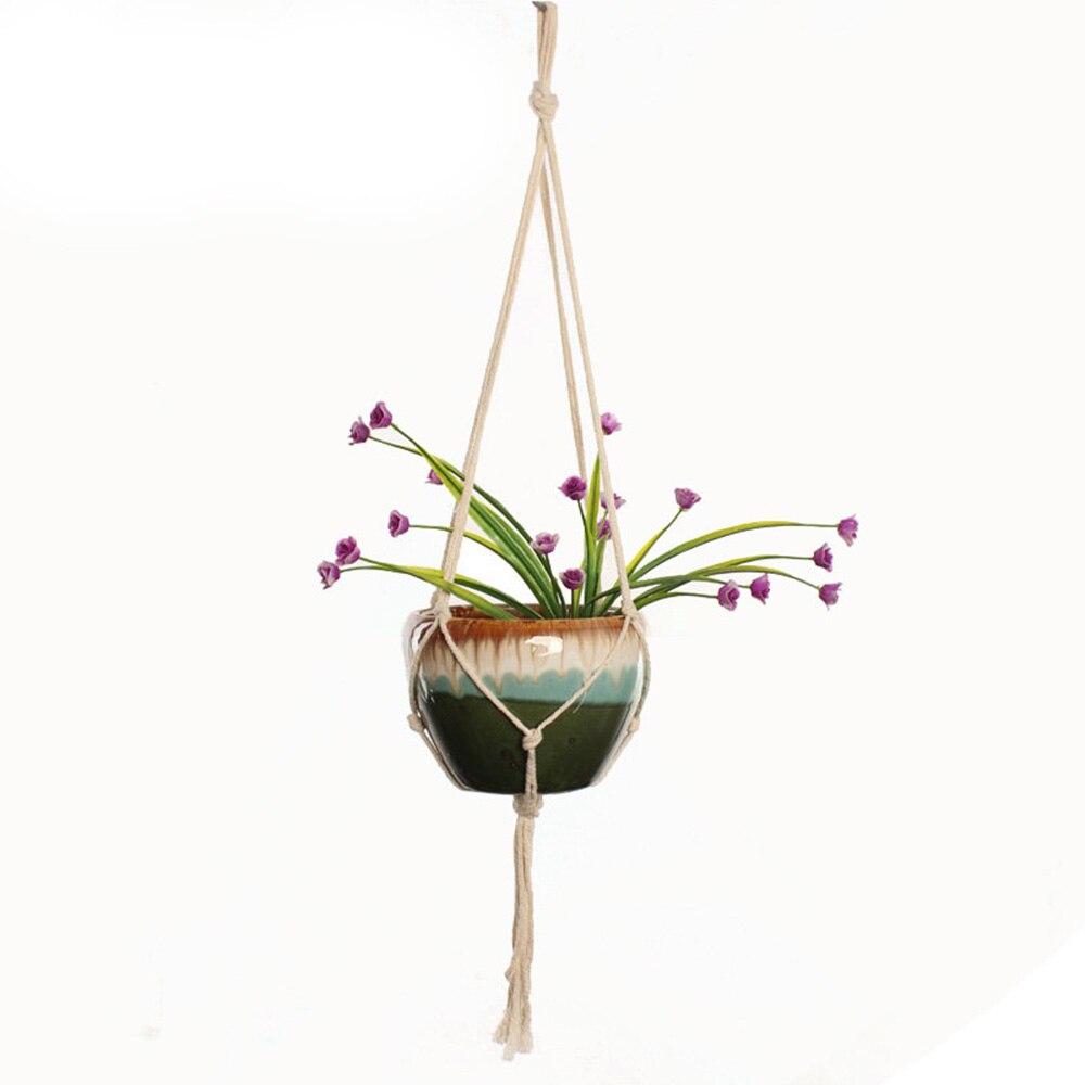 Offres spéciales à la main macramé plante cintre fleur/pot cintre pour décoration murale jardin maison décorative panier de fleurs: I