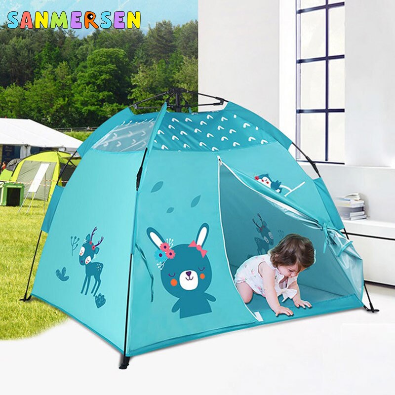 Faltbare freundlicher Zelt Spielzeug drinnen draussen Tipi Tragbare freundlicher Zelte Baby freundlicher Spielhaus Zelte freundlicher CartoonTent
