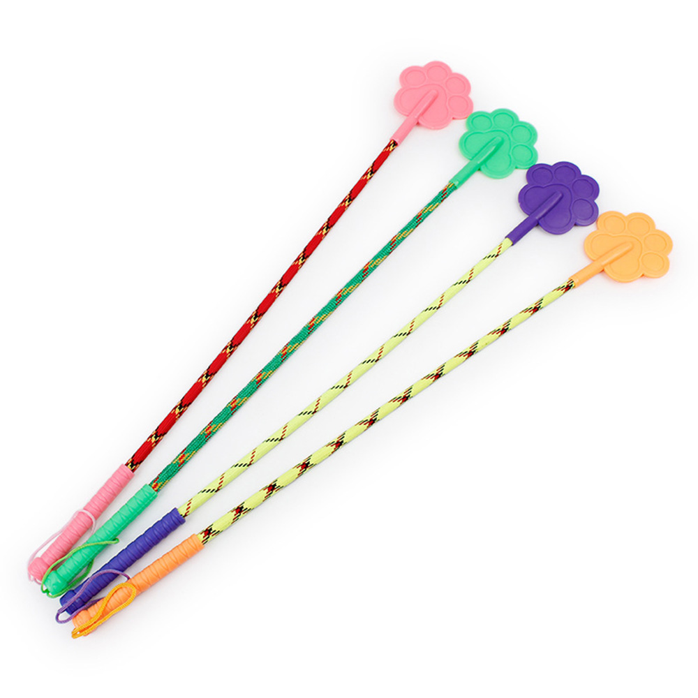 Plastic Pat Paw Shape Convenient Training Stick Cat For Pet Random Color 43cm