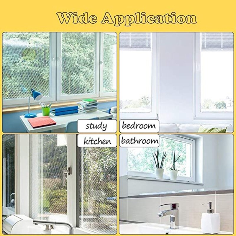 Klamboe voor raam , 3 stuks vliegenraam sn mesh insectennet muggenbeschermer en 3 rollen zelfklevende tapes