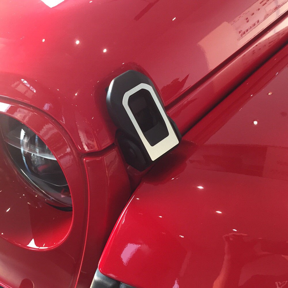 Hood Catch Latch Locking Lock Decoration Trim Cover for Jeep Wrangler JL Sliver for Jeep Wrangler JL