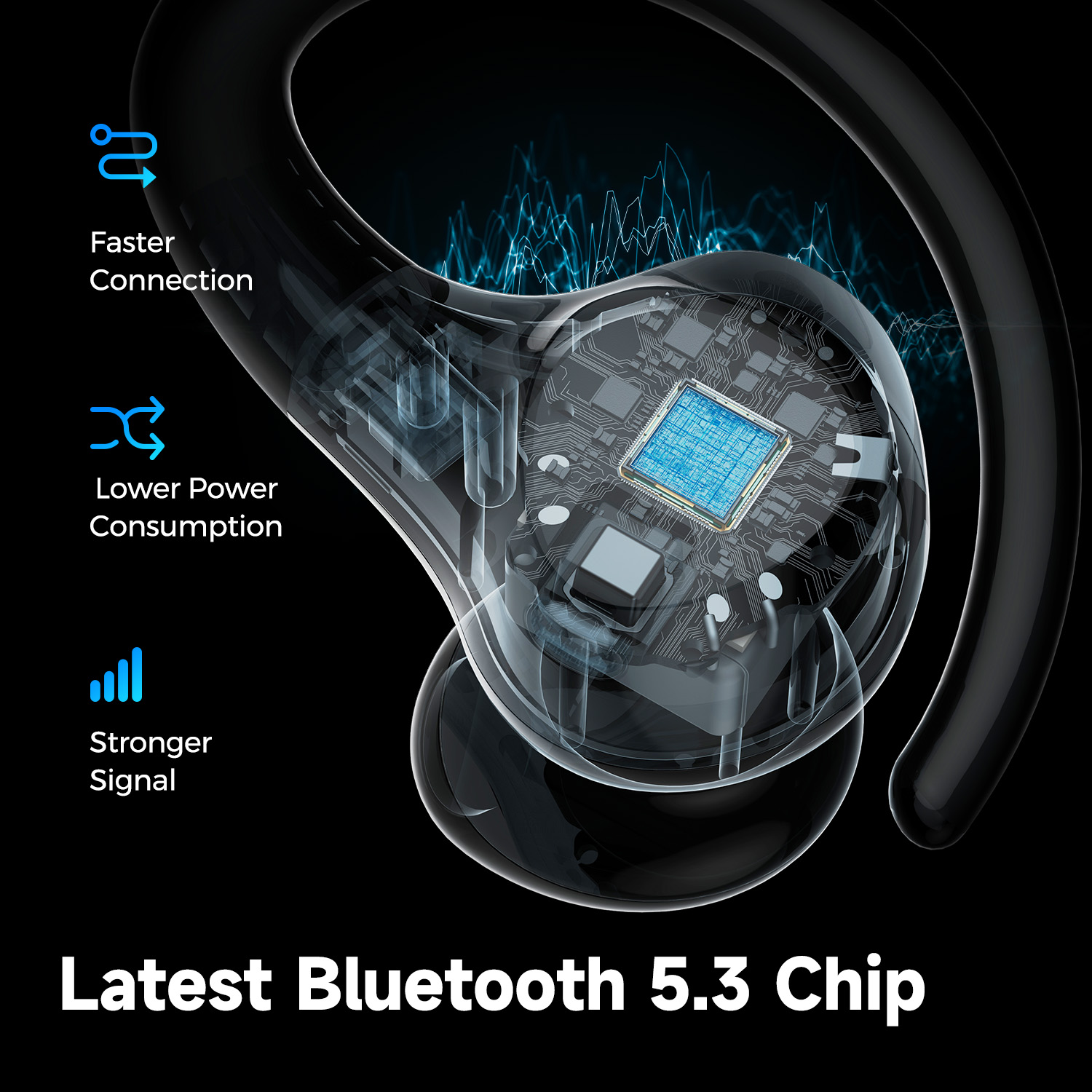SoundPEATS Wings 2 Bluetooth 5.3 bezprzewodowe słuchawki douszne wodoodporne sportowe słuchawki douszne z dotykiem kontrola aplikacji 30 godzin