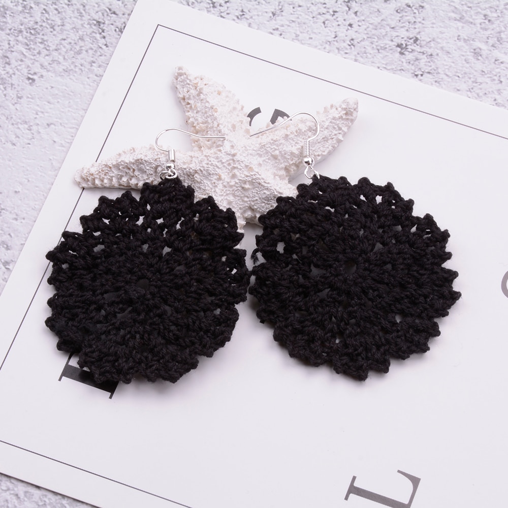 Crochet Earrings Jewelry-Wedding Bride Lacy Crochet Earring-Bridesmaid Crochet Earring Jewelry