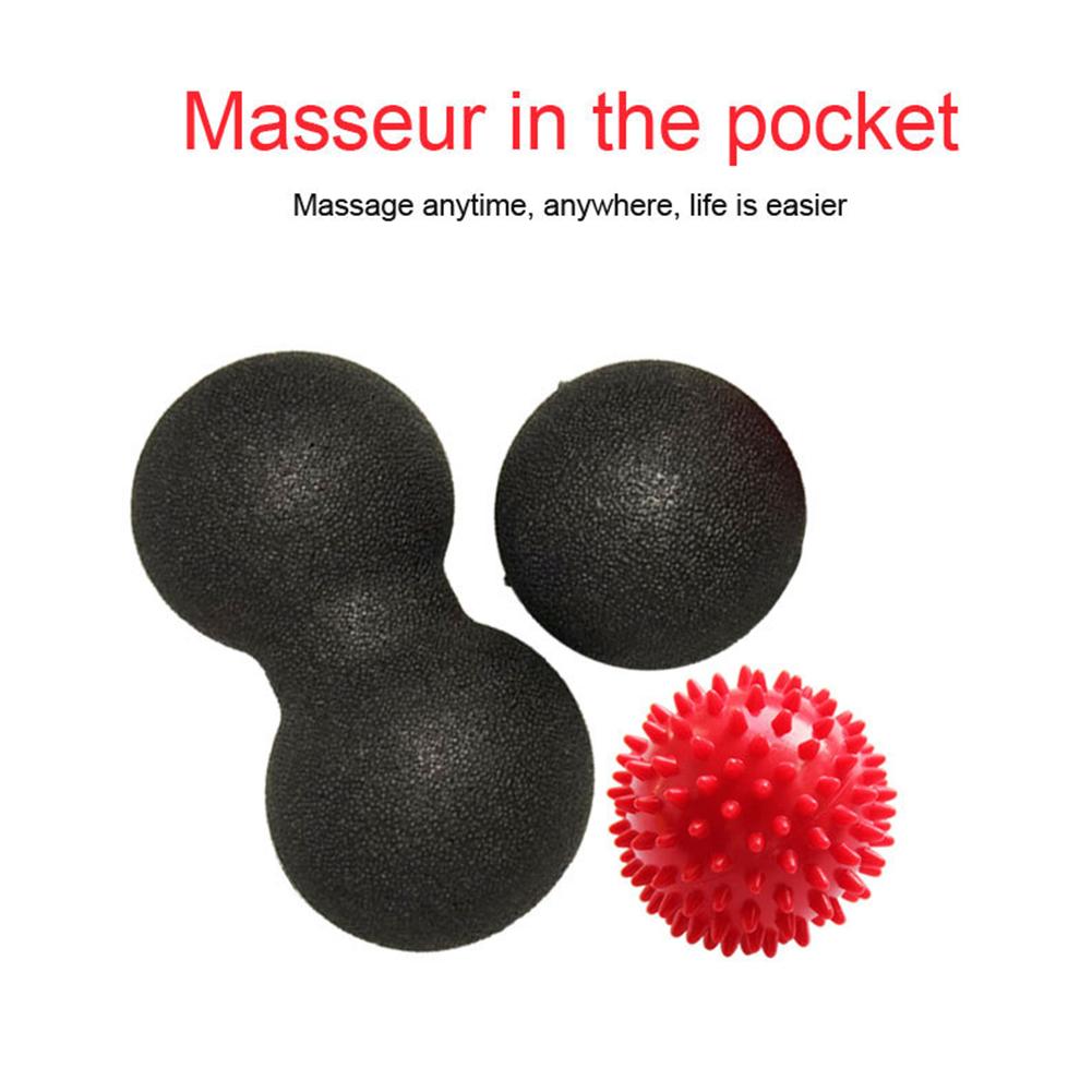 Juego de bolas de masaje de cacahuete para hombres y mujeres, pelota de masaje con puntas, suministros de entrenamiento y Yoga