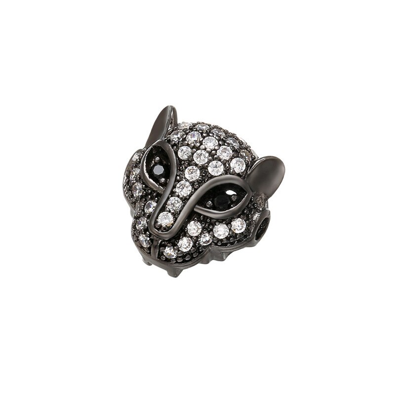 11*11mm migliore Qualità in Ottone cubo Zirconia Leopardo Perline per Gioielli FAI DA TE Che Fanno, Foro: 1.5 millimetri, VZ168, VZ230: nero