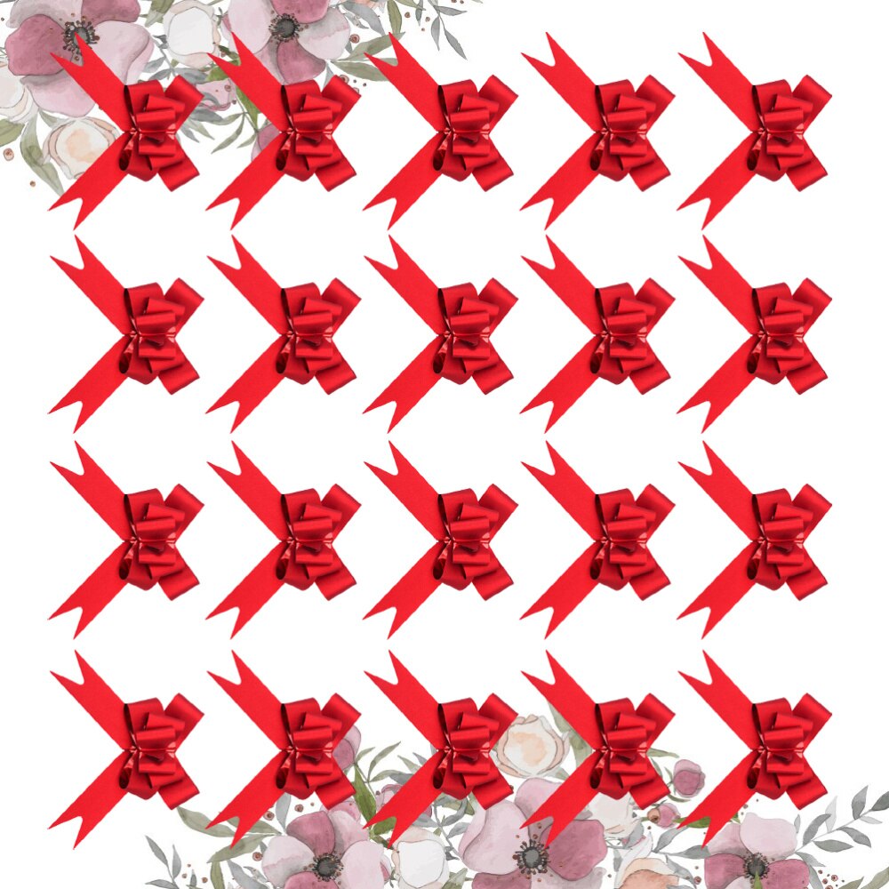 50 stuks 9cm prachtige trekstrikken met sneeuwvlokpatroon kerstdecoratieve trekstrikken doos trekstrikken striklint (re