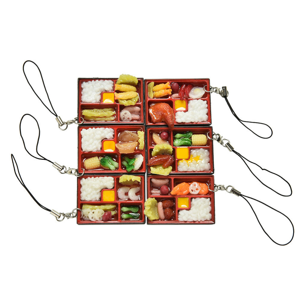 JINHF Kunststoff Simulation Sushi Keychain praktisch Gurt Schlüsselband Schlüssel Kette