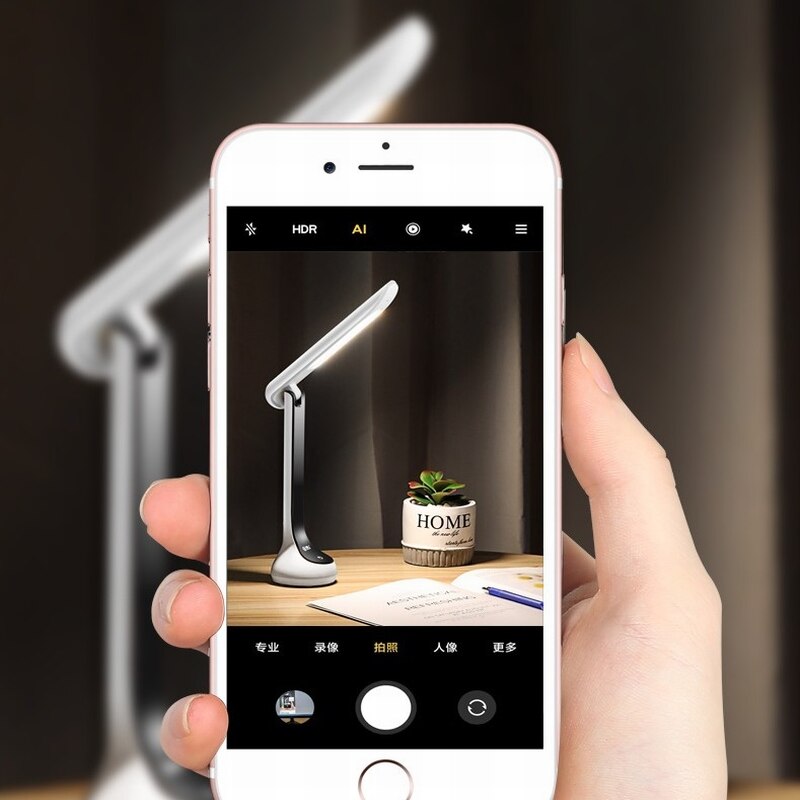 Lampe Led pliable à intensité réglable, Rechargeable, pour bureau, Table de chevet, chambre à coucher, veilleuse pour lecture et écriture