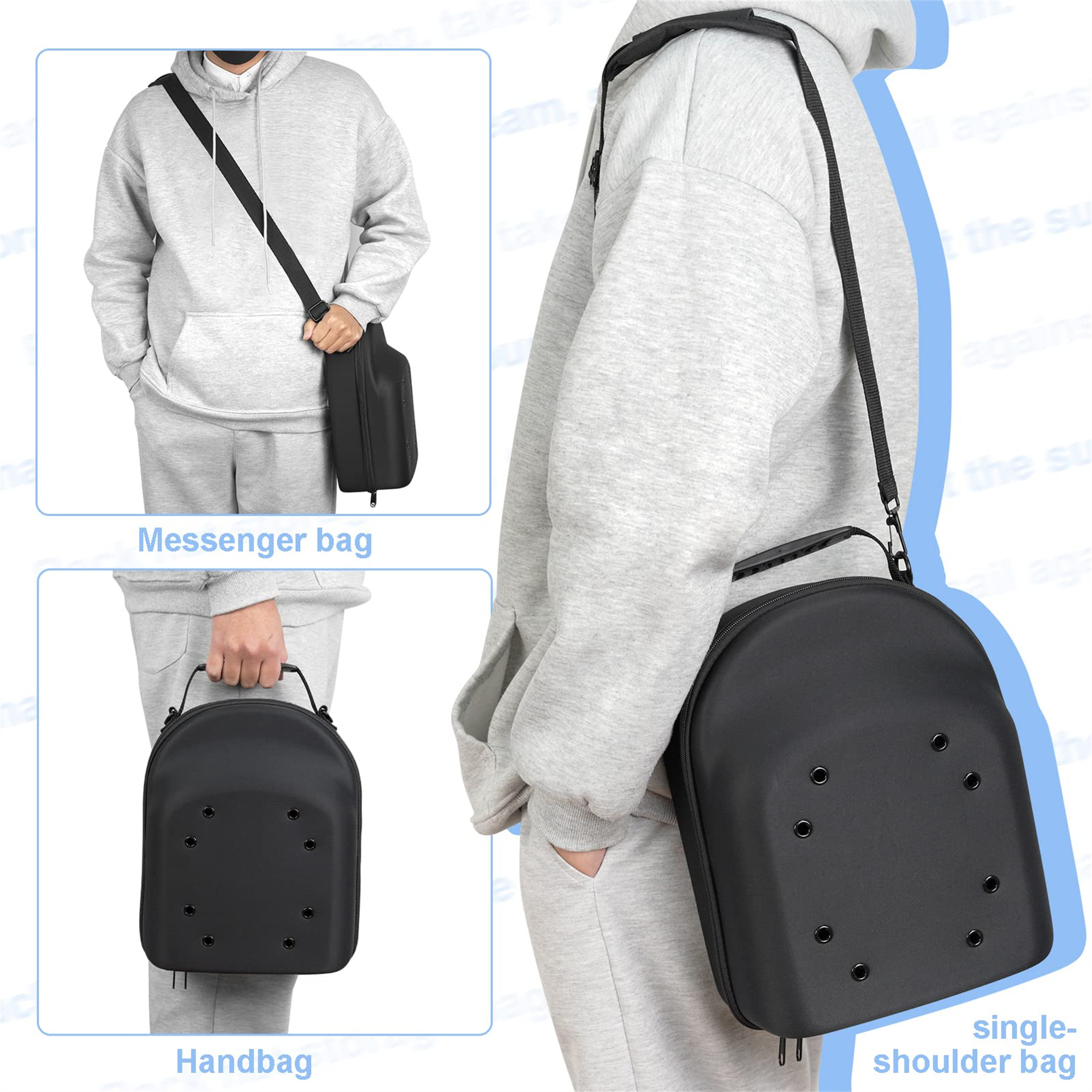 Sac de voyage pour chapeau de Baseball unisexe, étui pour casquette de Baseball, boîte de transport de rangement de Sport de , sacs de transport EVA de couleur unie