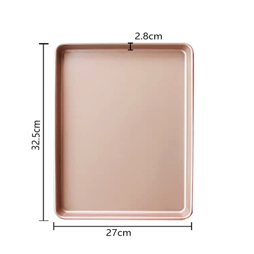 Cake Baking Dish 44*30cm Bakeware Non-stick Baking Dish Bakery Products Bakeware Carbon Steel Bread Oven Dish Rectangle Cake Pan: 32.5x27x2.8cm
