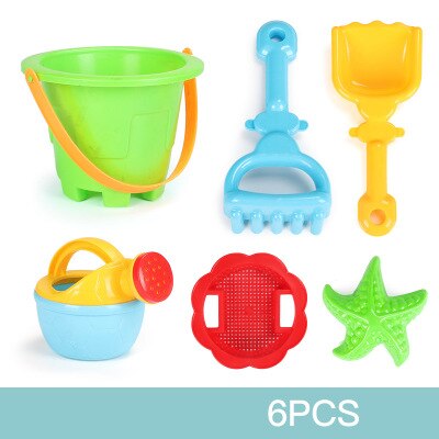 Strand Zand Spelen Speelgoed set Kids Seaside Emmer Schop Hark Kit Play Toy graven zand schop tool Willekeurige Kleur: 3