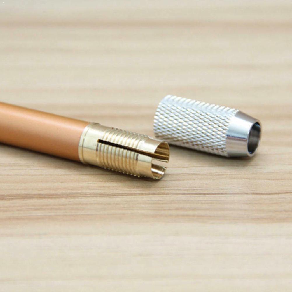 1pc Metal Pencil Extender Pen Holder Extension Pencil Rod Extender Random Long Holder Metal Rod Color Color Detachable Z0A9