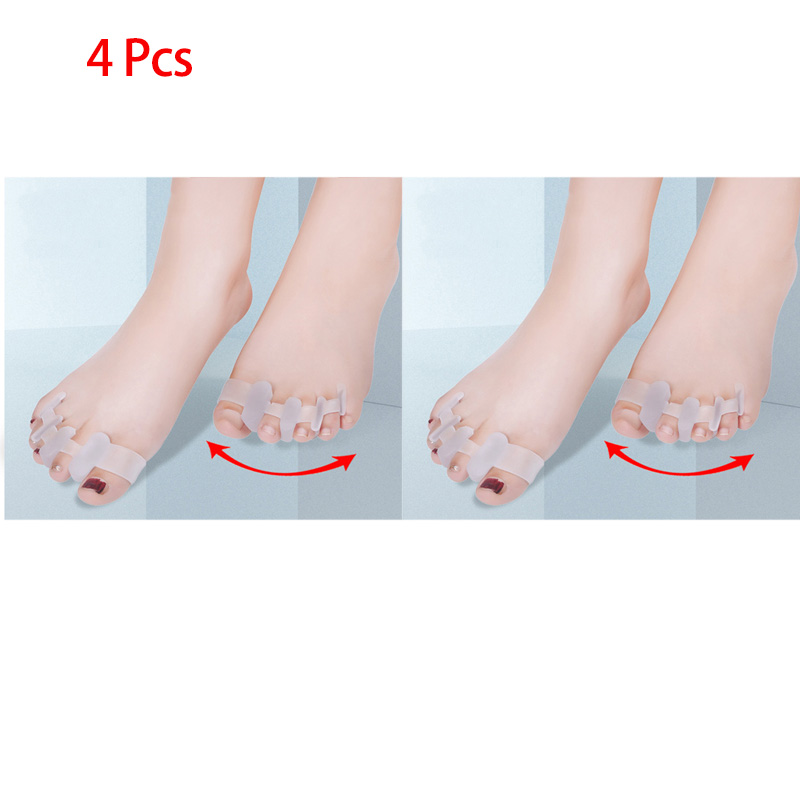Silikon Zehen Separator Bunion Knochen Ektropion Einsteller Zehen Außen gerät Fußpflege Werkzeuge Hallux Valgus Korrektor: Black