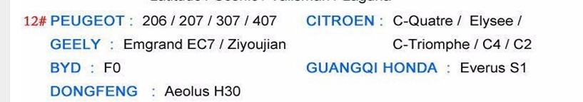 #12 bracket For Car Interior rearview Mirror Monitor ,fit for French car peugeot Citroen