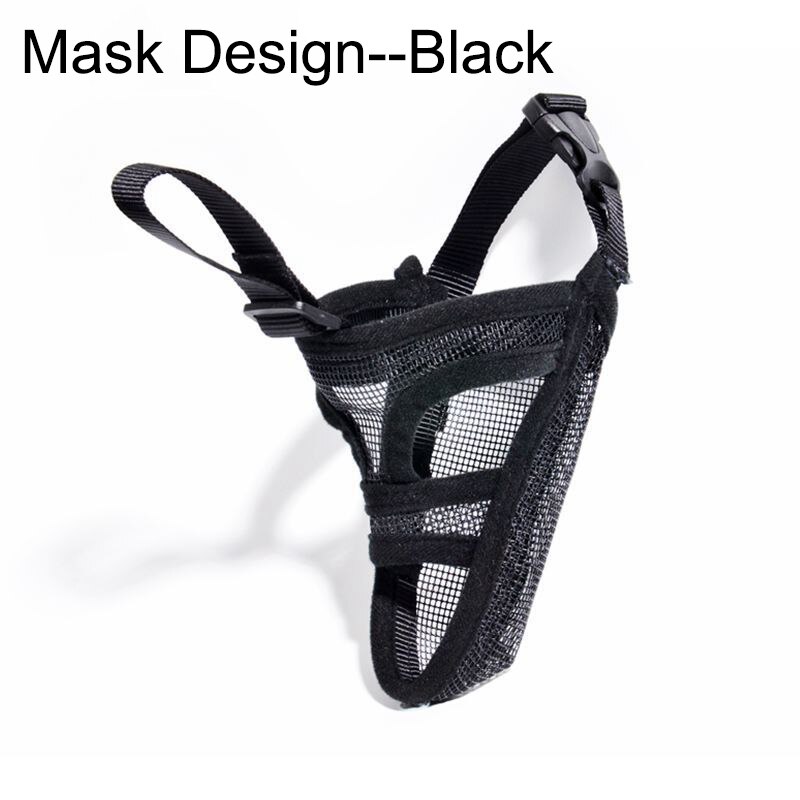 Ademend Hond Snuit Mesh Masker Zachte Hond Snuit Cover met Honden Haak Lus Stop Bijten Blaffen en Kauwen Verstelbare: Mask-Black / XS