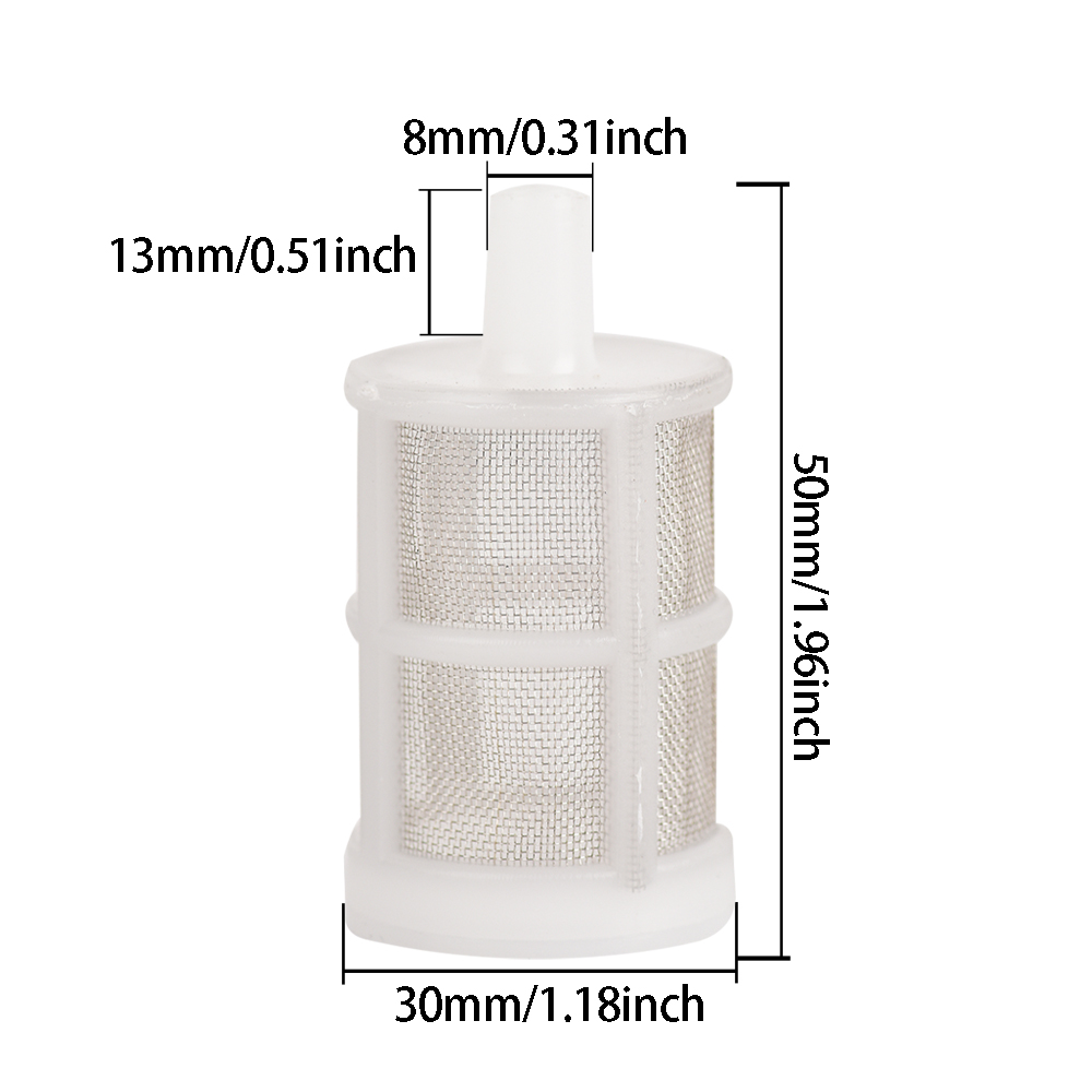 8/10//13mm Edelstahl gitter Schlauch filter Bewässerungs pumpe Filters prüh membran pumpe für Sprüh auto waschanlage Ölpumpe: Brown