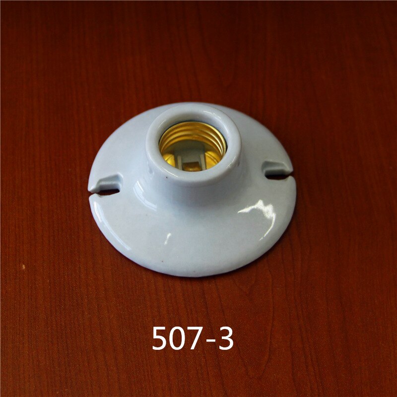 2 stk lampeholder lampe  e27 kobberskruer keramisk pære base flad mund 250 v 4a høj effekt belysning base: 507-3