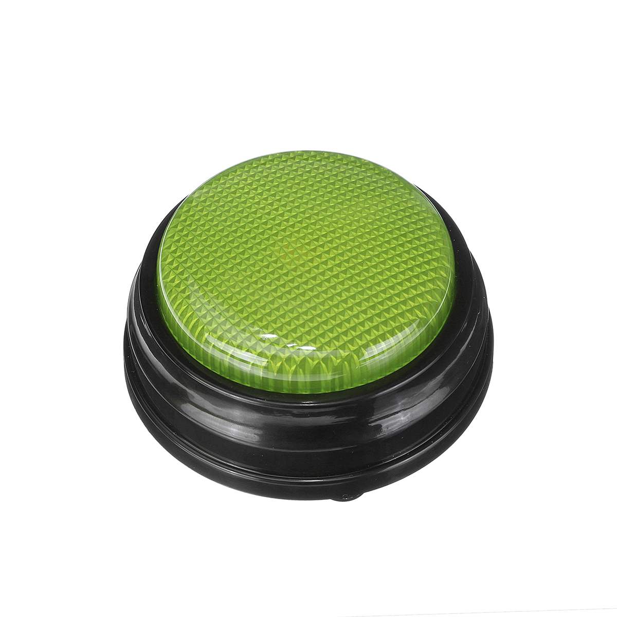 Bouton de jeu alarme Buzzer | Enregistrable, bouton parlant jeu, avec son lumière saine, soulagement du Stress, blague, grand: green
