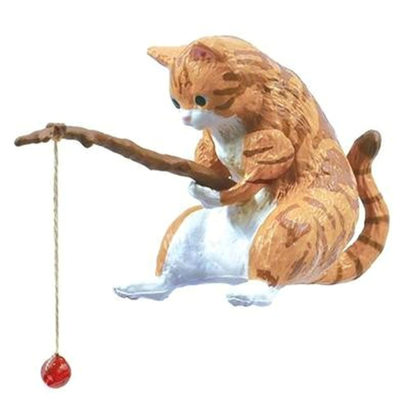 Vissen Kat Ornamenten Aquarium Landschapsarchitectuur Aquarium Decoratie Mini Kat Standbeeld Aquarium Accessoires Huishoudelijke Benodigdheden: Bruin
