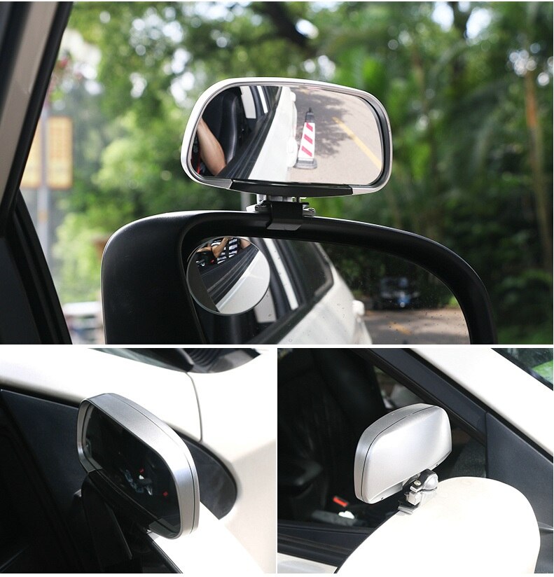 1pcs Car Blind Spot Mirror Car Rearview Auxiliary Mirror HD Large View Convex Glass Wide Angle Rear View Mirror
