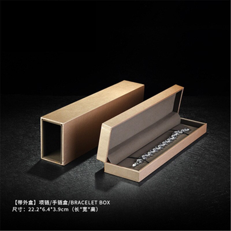 drawer-style jewelry packaging & dispaly cases ring Pendant box velvet lining specialty paper box for women: bracelet box L