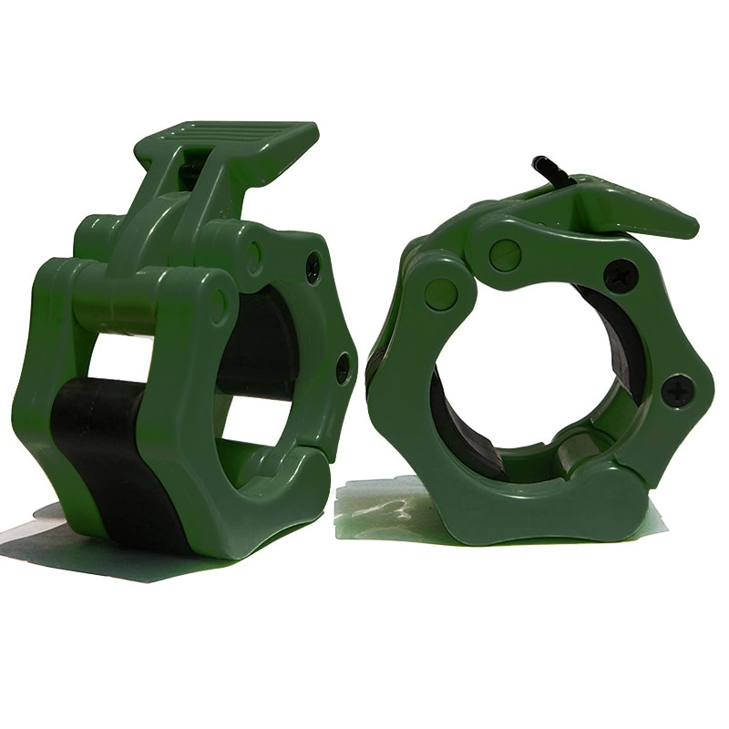 25/50mm Spinlock Collars Barbell Collar Lock Dumbell Clips Barbell Clamps Weight Lifting Bar Gym Dumbbell Fitness Body Building: 50cm Army Green