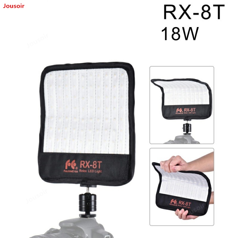 FalconEyes RX-8T Daglicht Draagbare LED Foto Video Light 90pcs Waterdichte Flexibele Oprolbaar Doek Lamp voor Schieten CD50 T03 P