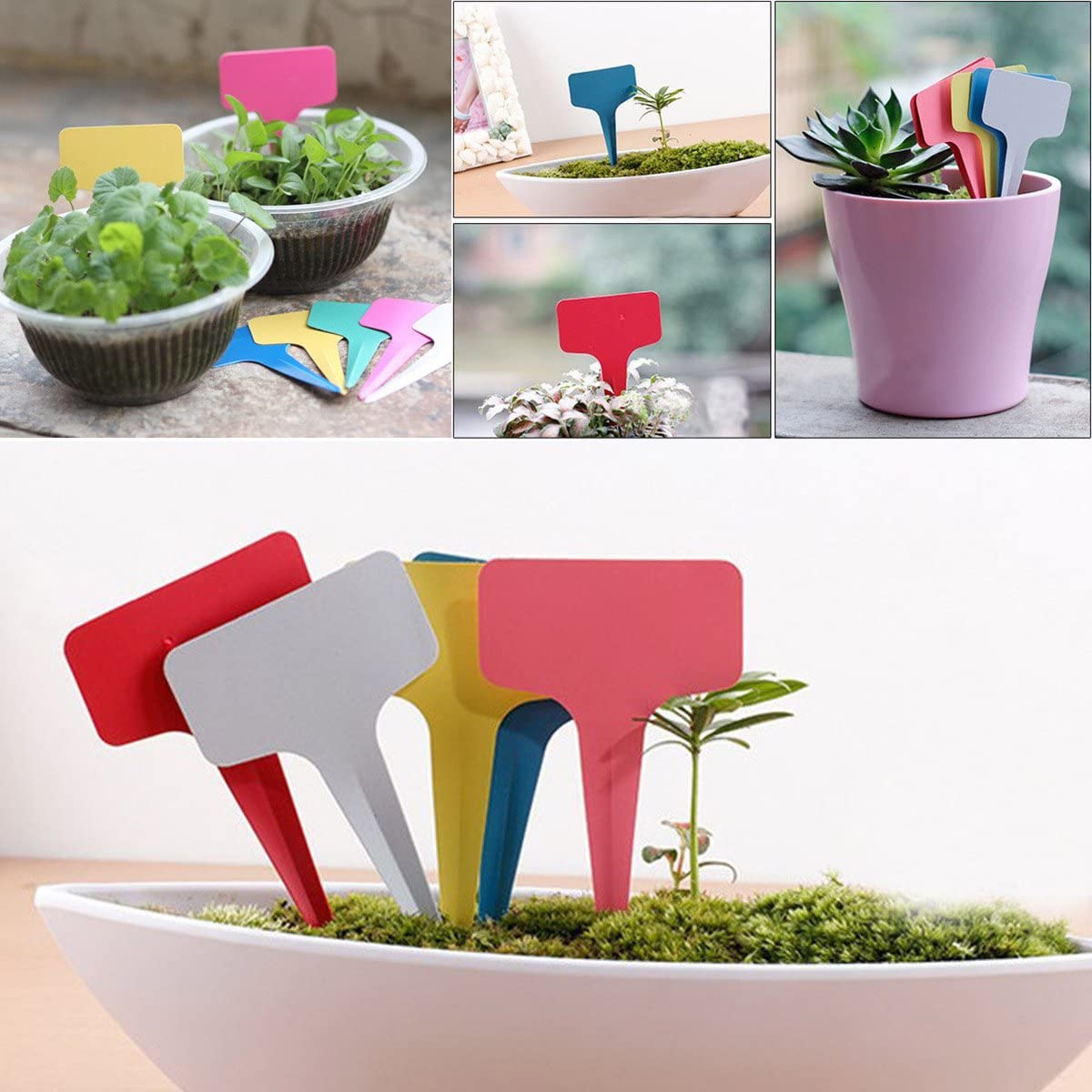 50 ~ 100 Stücke 6-10 cm Pflanze Kunststoff Etiketten Gartenbedarf Kindergarten Tablett Marker Diy Garten Dekorieren Werkzeuge Blumentöpfe Landung Stichworte