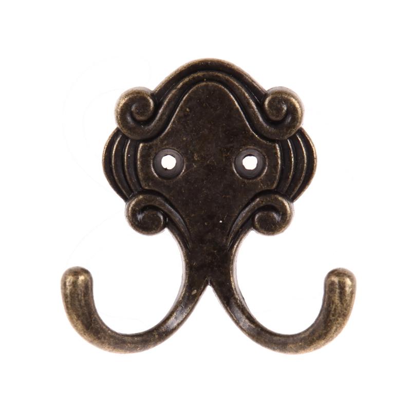 Ganchos antiguos Vintage de puerta de aleación de Zinc para ropa abrigo sombrero bolso colgador de toallas Gancho Doble Retro para pared de baño: 05