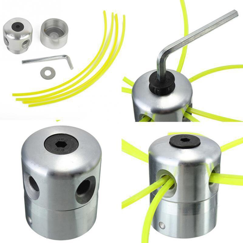 Aluminum Grass Trimmer Head With 4 Lines Brush Cutter Head Lawn Mower Accessories Cutting Line Head for Strimmer Replacement