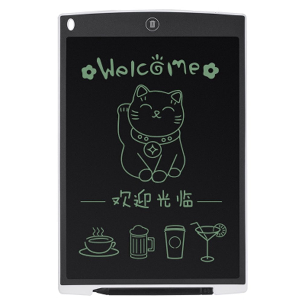 12 Inch LCD Digital Writing Tablet Drawing Board Sketchpad Electronic Graphic Board with Mouse Pad & Ruler: Default Title