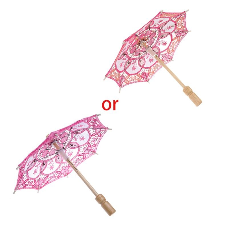 Embroidered Lace Parasol Wedding Umbrella: HP