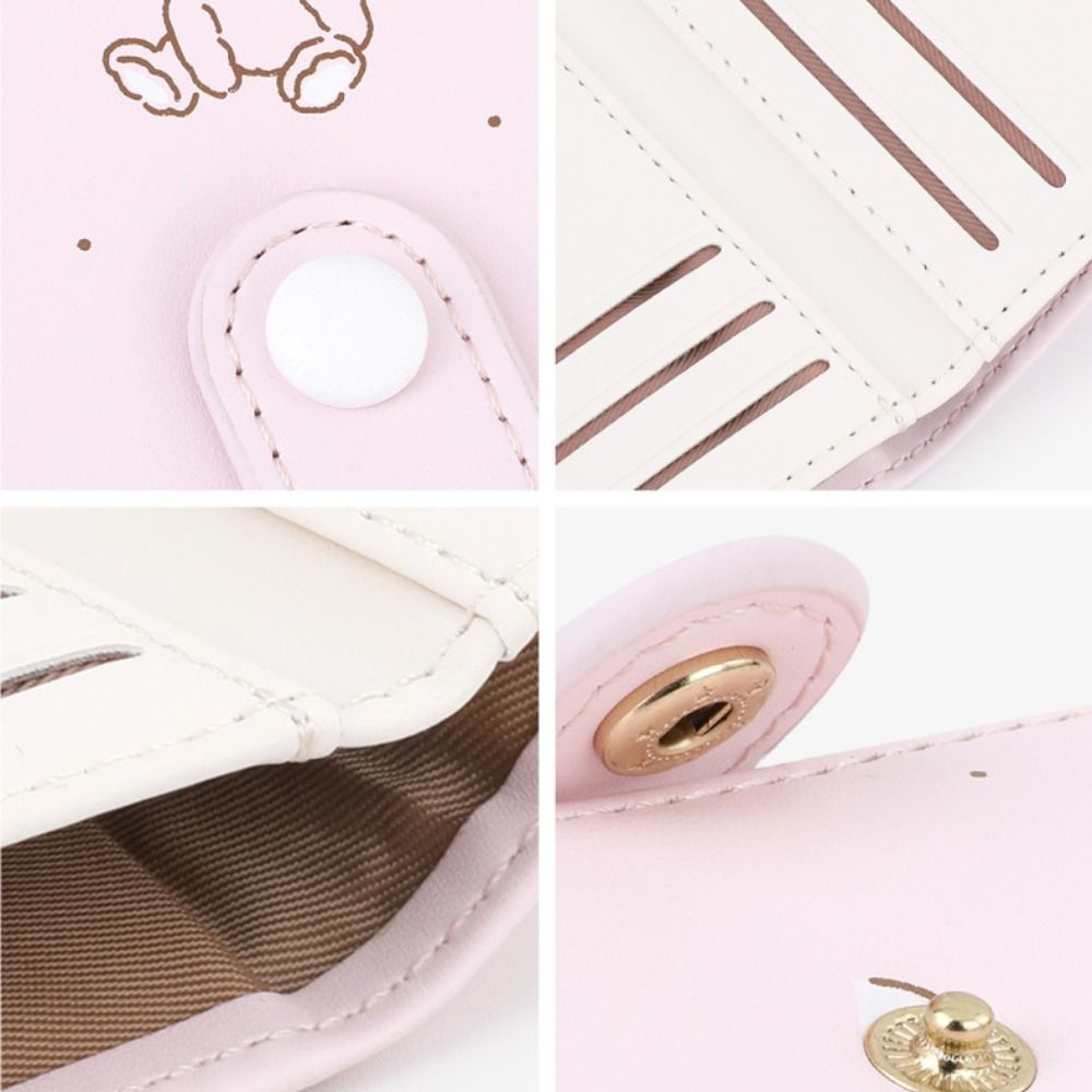 Kreative Bär Drei-fach Brieftasche Cartoon Koreanischen Stil Kurze Brieftasche PU Leder Karte Halter Frauen Geldbörse Student