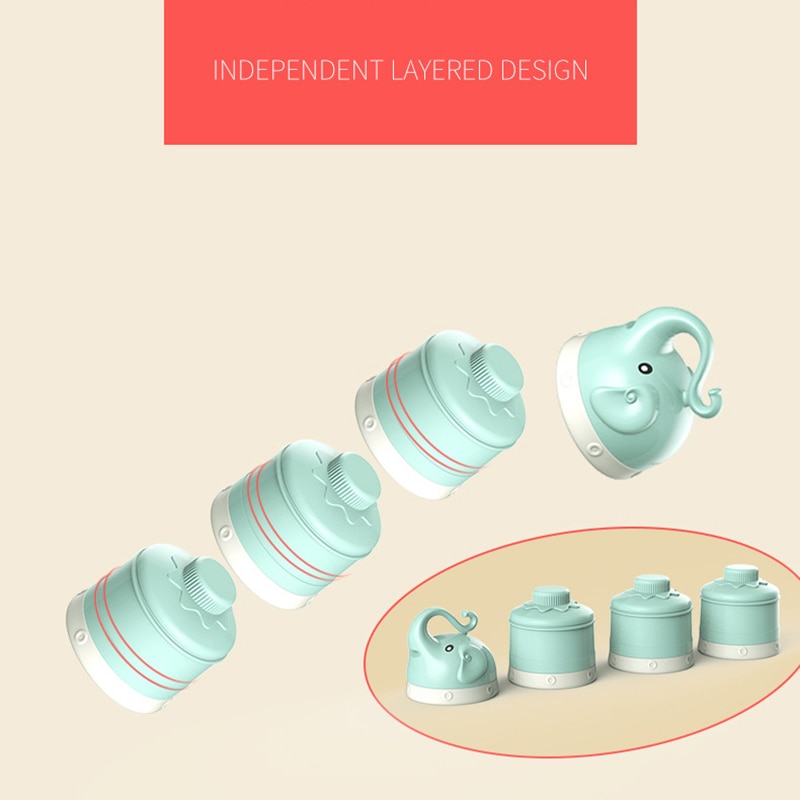 3 Layer Baby Food Storage Box Portable Mini Baby Feeding Milk Powder Container Organizer Box Food Storage Container