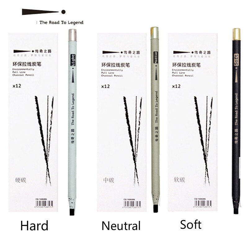 Schetsen Potlood Pull Lijn Houtskool Potlood Zacht/Medium Tekening Potloden Carbon Potloodschets Painting Potlood Gratis Snijden Art Supplies