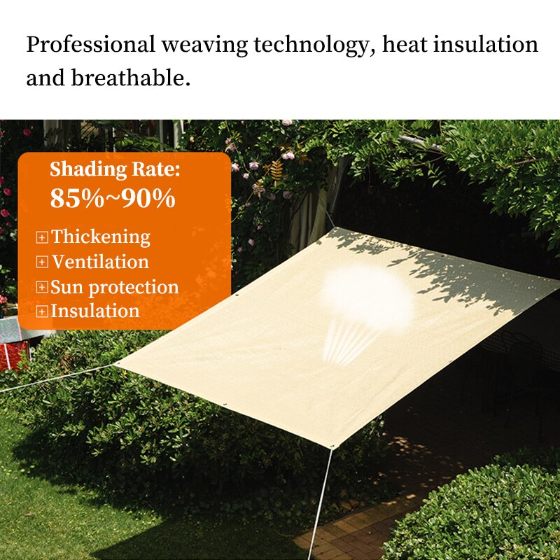 Anti-uv 90% sunshade net toldo ao ar livre jardim plantas suculentas sombreamento net piscina sombra vela varanda abrigo privacidade net