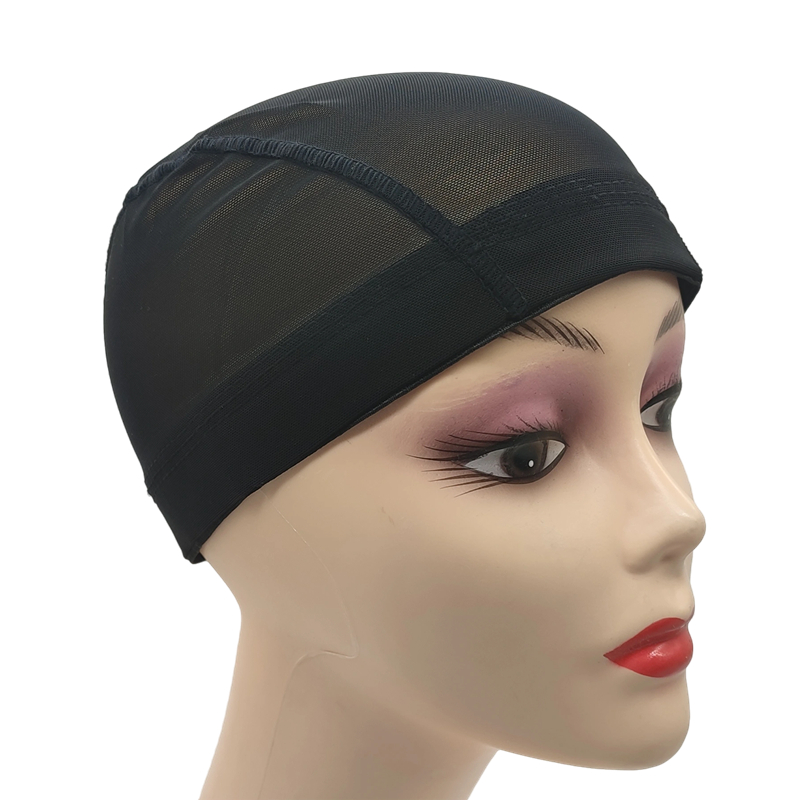 1PC Black Stretchable Breathable Mesh Dome Wig Cap Spandex Base for Wig Making