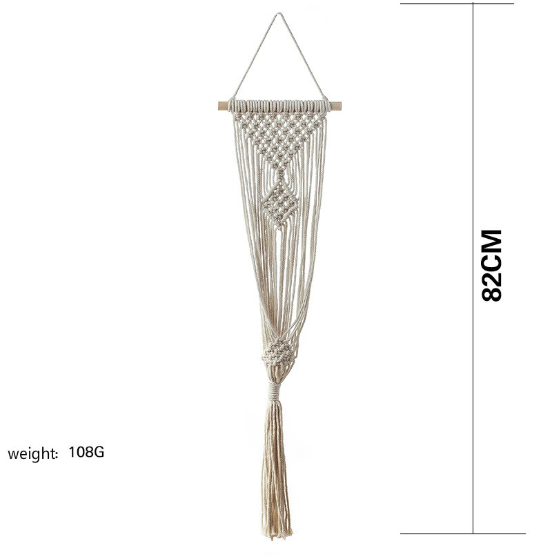 Tapiz de plantas de macramé bohemio, decoración de pared para sala de colgar, decoración de pared colgante, decoración de granja, cuerda de pared, tapices de plantas