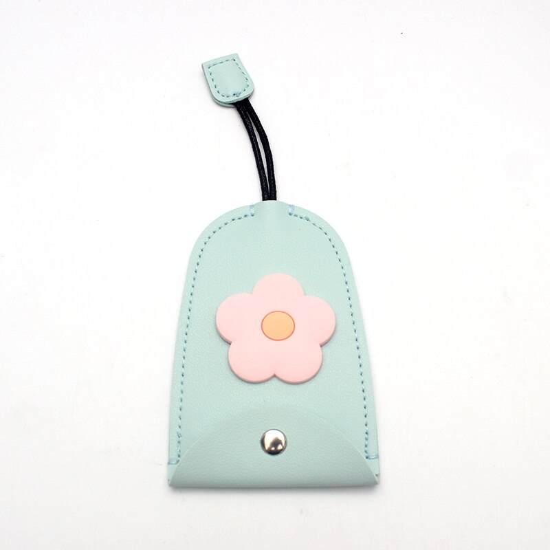 Søde blomster pull type nøgletaske pu læder nøgle punge husholderske bil nøgleholder etui læder nøglering pose: 8