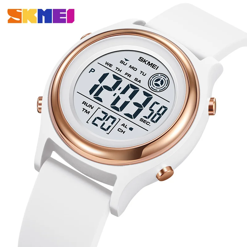 Skmei luxe waterdichte schokbestendige sport countdown horloges dames digitale polshorloge voor vrouwen stopwatch lady girl relojes 2094