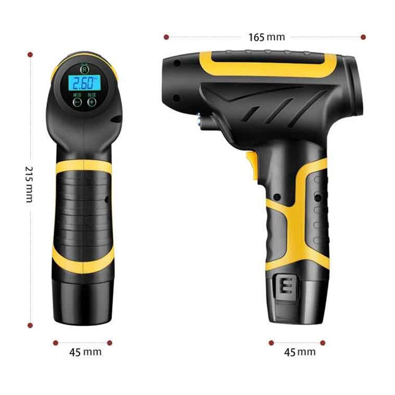 Car handheld wireless air pump smart digital display auto car air pump tire portable removable battery